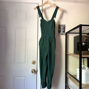 VOODOO VIXEN emerald green mod pinup retro overalls cropped jumpsuit